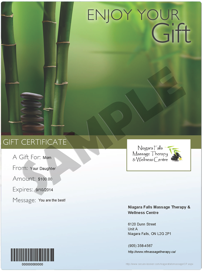 Gift Certificate sample